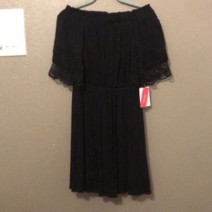 Black off the shoulder dress